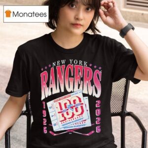 New York Rangers Fanatics Blue Centennial Anniversary T Shirt