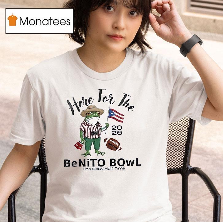 Nfl X Bad Bunny Super Bowl Here For The Benito Bowl The Best Half Time Logo Signature Masco T Shirt