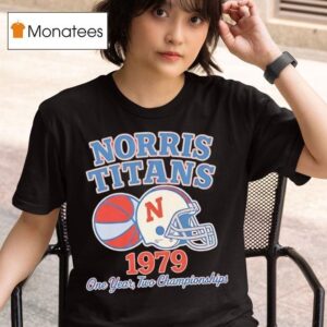 Norris Titans One Year Two Championships Helmet Logo T Shirt