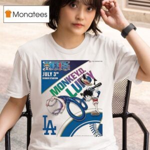 One Piece Monkey D Luffy July Los Angeles Dodgers T Shirt