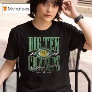 Oregon Ducks Big Ten Champions Fighting Ducks Team Graphic T Shirt