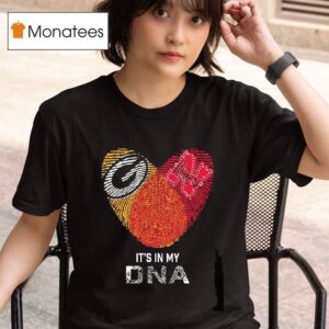Original Green Bay Packers And Nebraska Cornhuskers Heart It S In My Dna T Shirt