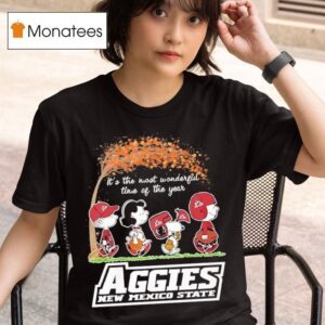 Peanuts Characters Vs New Mexico State Aggies It S The Most Wonderful Time Of The Year T Shirt