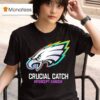 Philadelphia Eagles Crucial Catch Intercept Cancer Logo T Shirt