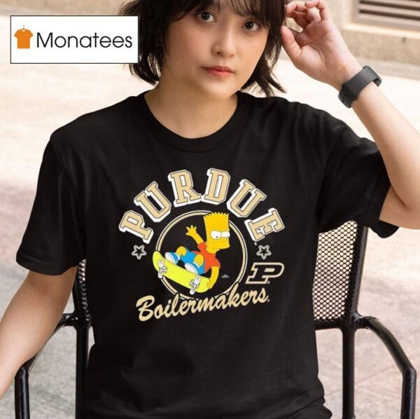 Purdue Boilermakers X Bart Skateboarding T Shirt