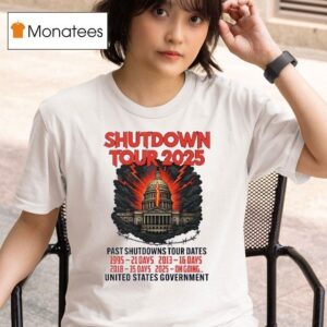 Shutdown Tour Past Shutdowns Tour Dates Days Days Days On Going T Shirt
