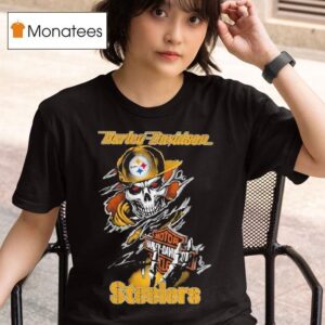Skull Motor Harley Davidson Cycles Pittsburgh Slers T Shirt