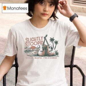 Slightly Stoopid Acoustic Ocean Beach California Athletic Guitar T Shirt