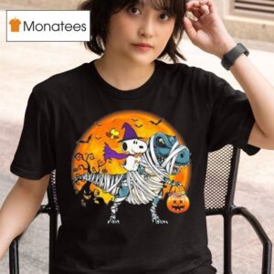 Snoopy Ride T Rex Halloween T Shirt