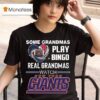 Some Grandmas Play Bingo Real Grandmas Watch New York Giants Diamond Heart T Shirt