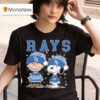 Tampa Bay Rays Snoopy Charlie Brown Christmas Baseball T Shirt