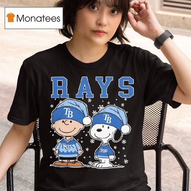Tampa Bay Rays Snoopy Charlie Brown Christmas Baseball T Shirt