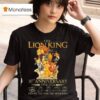 The Lion King Th Anniversary Thank You For The Memories Signatures T Shirt