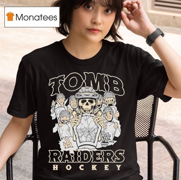 Tomb Las Vegas Raiders Hockey Halloween Skeleton T Shirt