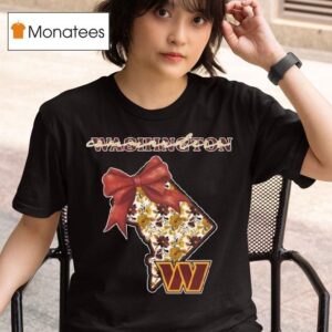 Washington Commanders Nfl Cozy State Bow T Shirt