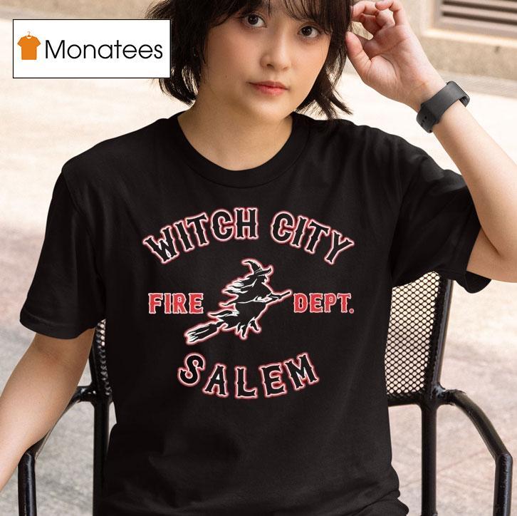 Witch City Salem Fire Dept Halloween T Shirt