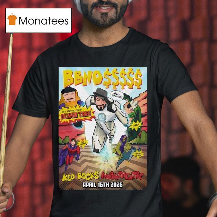 Bbno April Red Rocks Amphitheatre Morrison T Shirt Bbno April Red Rocks Amphitheatre Morrison T Shirt