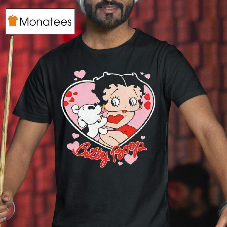 Bettyboop With Dog In Hear T Shirt Bettyboop With Dog In Hear T Shirt