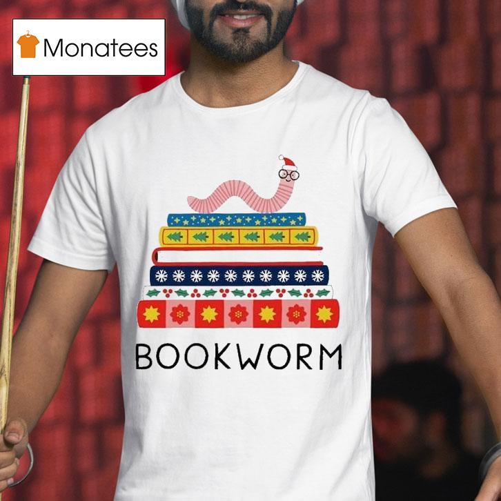 Bookworm Holiday Christmas T Shirt Bookworm Holiday Christmas T Shirt