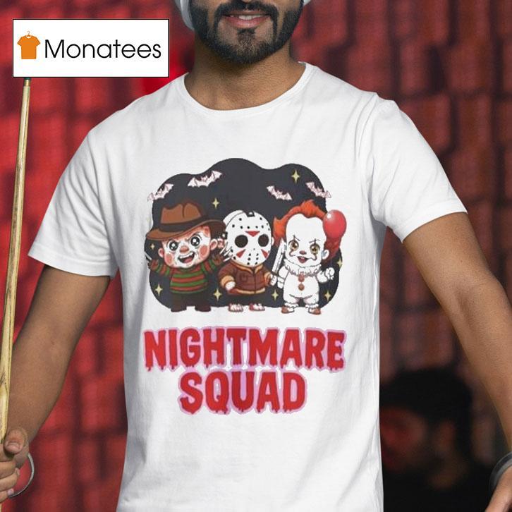 Freddy Krueger Jason Voorhees And Pennywise Nightmare Squad Halloween T Shirt Freddy Krueger Jason Voorhees And Pennywise Nightmare Squad Halloween T Shirt