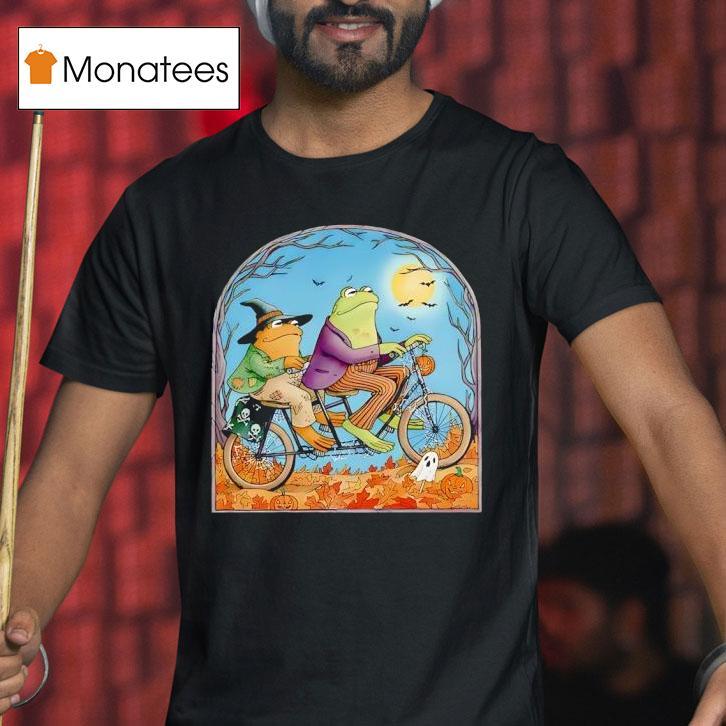 Frog And Toad Riding Bicycle Halloween T Shirt Frog And Toad Riding Bicycle Halloween T Shirt