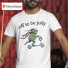 Frog Santa Scooter Off To Be Jolly Christmas T Shirt