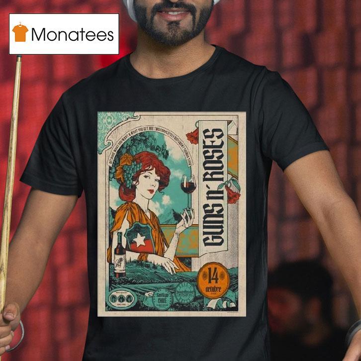Guns N Roses Santiago Tour On October T Shirt Guns N Roses Santiago Tour On October T Shirt