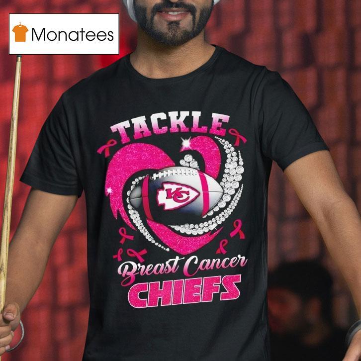 Kansas City Chiefs Breast Cancer Awareness Tackle Hear T Shirt Kansas City Chiefs Breast Cancer Awareness Tackle Hear T Shirt