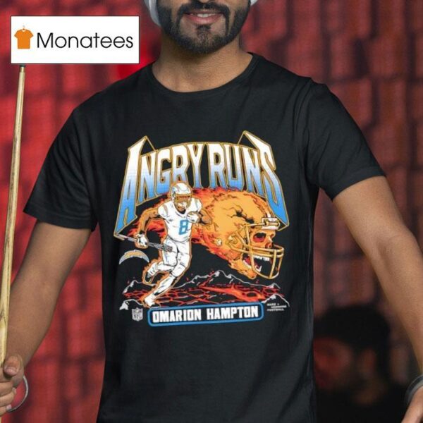Los Angeles Chargers Omarion Hampton Angry Runs T Shirt