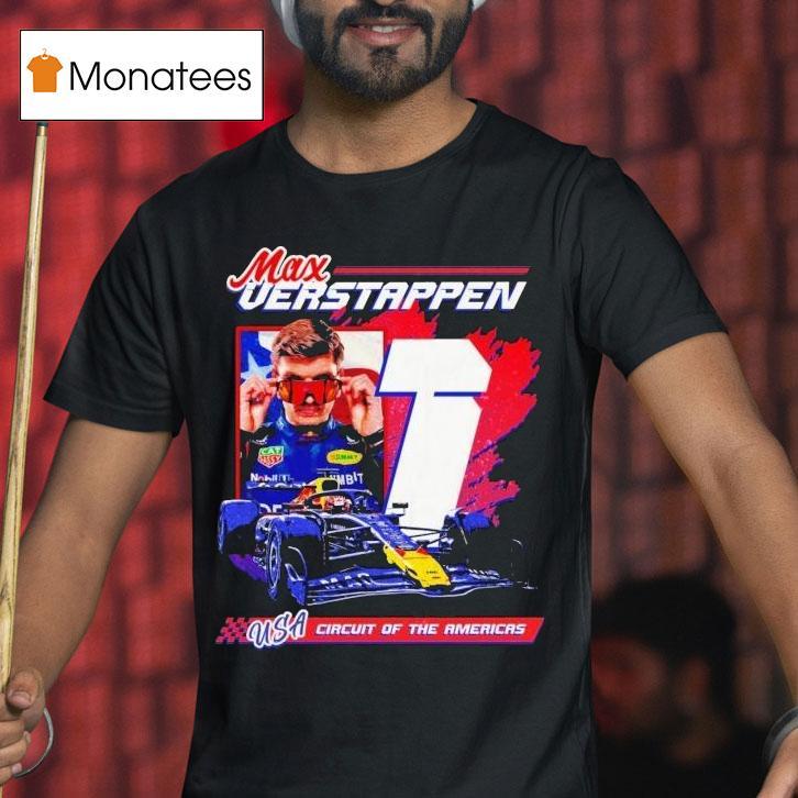 Max Verstappen Usa Circuit Of The Americas Racing T Shirt Max Verstappen Usa Circuit Of The Americas Racing T Shirt