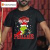 Mlb Philadelphia Phillies Christmas Grinch Helmets Baseball Logo T Shirt