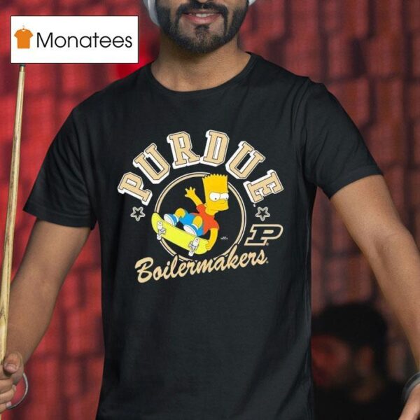 Purdue Boilermakers X Bart Skateboarding T Shirt