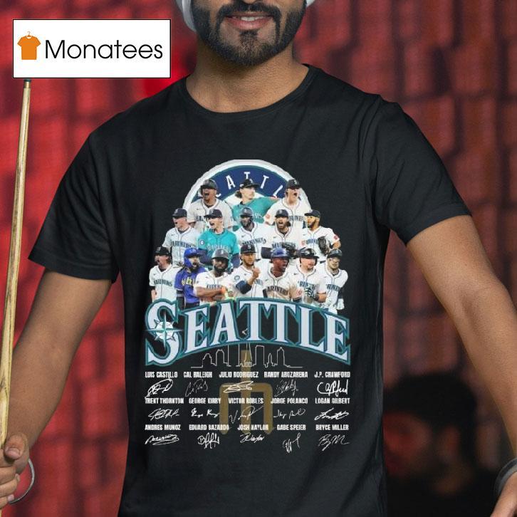 Seattle Mariners Players Signatures Skyline T Shirt Seattle Mariners Players Signatures Skyline T Shirt