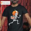 Skeleton American Football Player Spooky Sports T Shirt