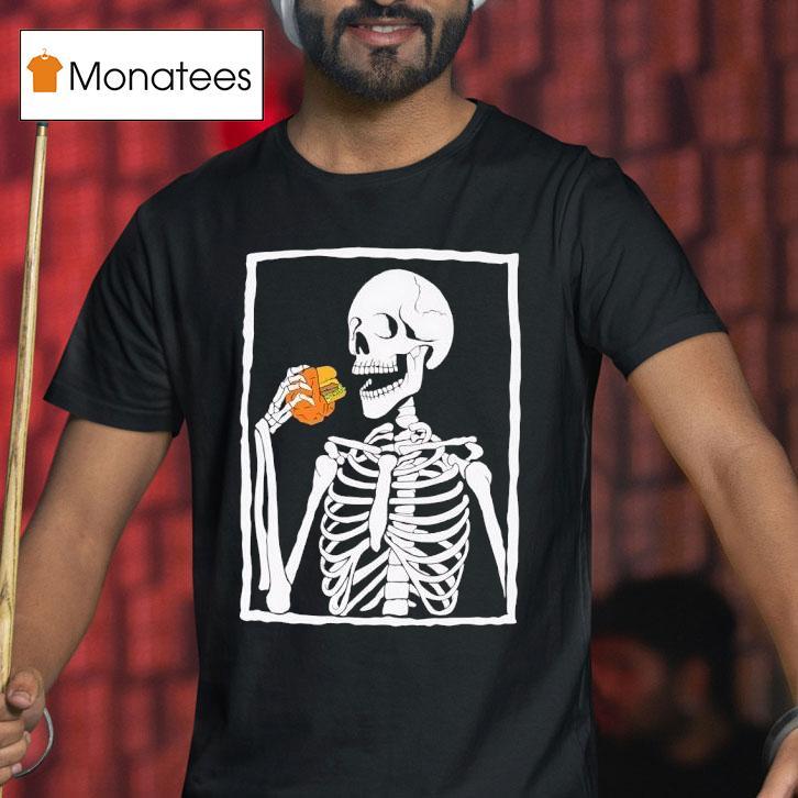 Skeleton Eating Hamburger T Shirt Skeleton Eating Hamburger T Shirt