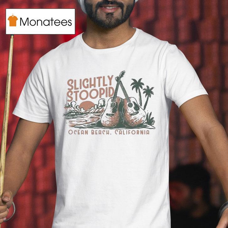 Slightly Stoopid Acoustic Ocean Beach California Athletic Guitar T Shirt Slightly Stoopid Acoustic Ocean Beach California Athletic Guitar T Shirt
