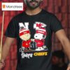 Snoopy Charlie Brown Fist Bump Nebraska Huskers X Kansas City Chiefs T Shirt