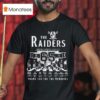 The Las Vegas Raiders Just Win Baby Th Signatures Thank You For The Memories T Shirt