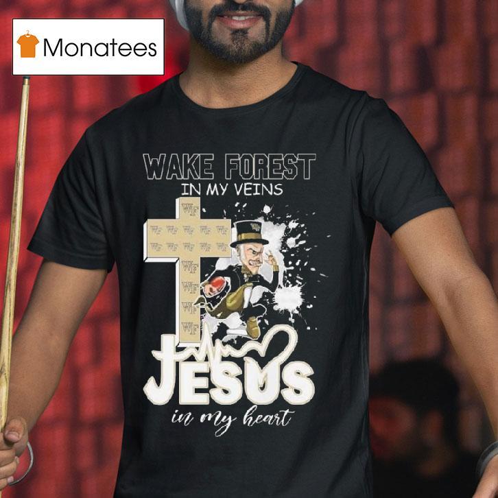 Wake Forest Demon Deacons Mascot In My Veins Jesus In My Heart T Shirt Wake Forest Demon Deacons Mascot In My Veins Jesus In My Heart T Shirt