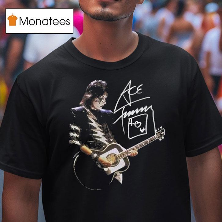 Ace Frehley Tribute Memorial To The Spaceman Kiss Guitar Legend Vintage Style Band Classic Rock Fan Gif T Shirt Ace Frehley Tribute Memorial To The Spaceman Kiss Guitar Legend Vintage Style Band Classic Rock Fan Gif T Shirt