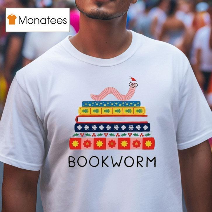 Bookworm Holiday Christmas T Shirt Bookworm Holiday Christmas T Shirt