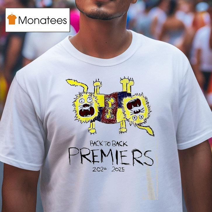 Brisbane Lions Back To Back Premiers T Shirt Brisbane Lions Back To Back Premiers T Shirt