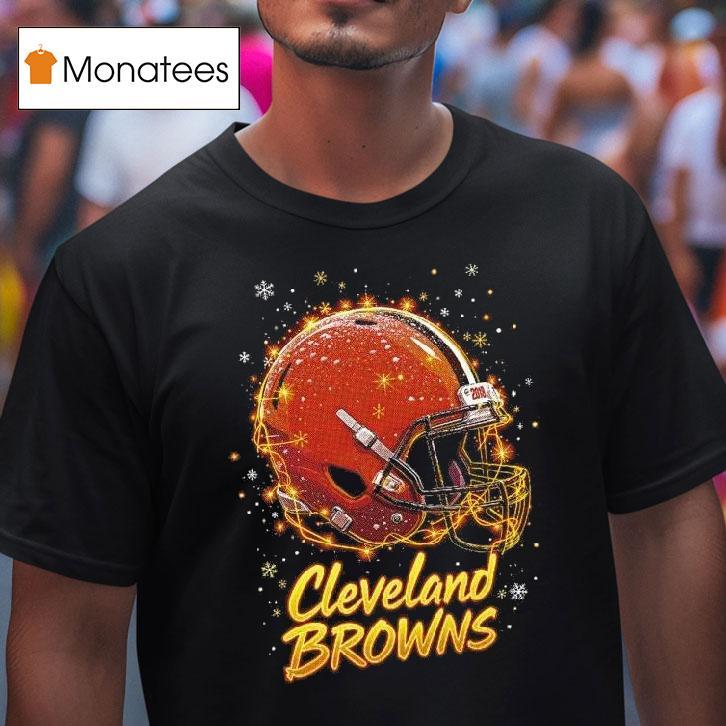 Cleveland Browns Nfl Halftone Christmas Helmet Series T Shirt Cleveland Browns Nfl Halftone Christmas Helmet Series T Shirt