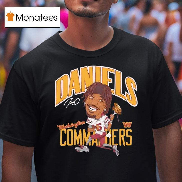 Commanders Jayden Daniels Signature Waffles T Shirt Commanders Jayden Daniels Signature Waffles T Shirt