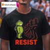 Courage Vs Power Protest Portland Frog Resist Retro T Shirt