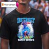 Detroit Lions Jahmyr Gibbs Amon Ra St Brown Superman And Spider Man Signature T Shirt