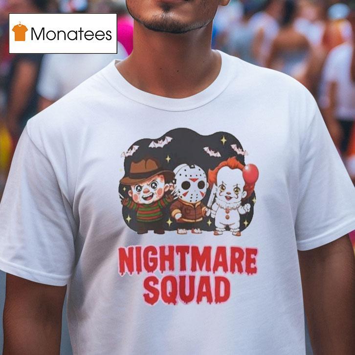 Freddy Krueger Jason Voorhees And Pennywise Nightmare Squad Halloween T Shirt Freddy Krueger Jason Voorhees And Pennywise Nightmare Squad Halloween T Shirt