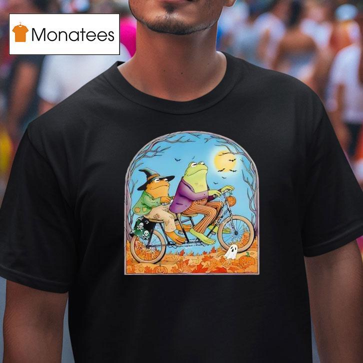 Frog And Toad Riding Bicycle Halloween T Shirt Frog And Toad Riding Bicycle Halloween T Shirt