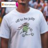 Frog Santa Scooter Off To Be Jolly Christmas T Shirt