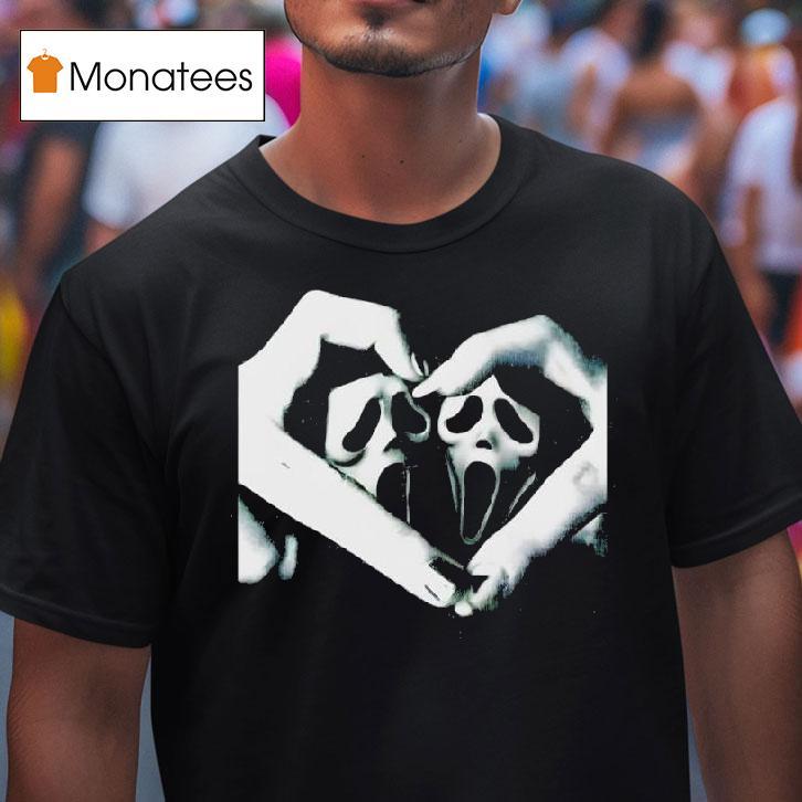 Ghostface Scream Hand Heart Halloween T Shirt Ghostface Scream Hand Heart Halloween T Shirt